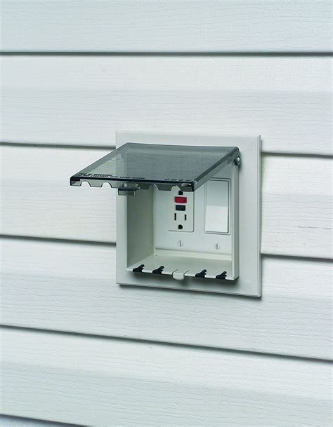 cover up electrical wall boxes|cover for outside electrical outlet.